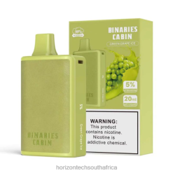 HorizonTech Disposable Vape - HorizonTech Binaries Cabin Disposable 20mL Green Grape Ice P28VT57